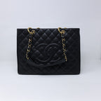 Chanel Quilted Grand Shopping Tote GST Black