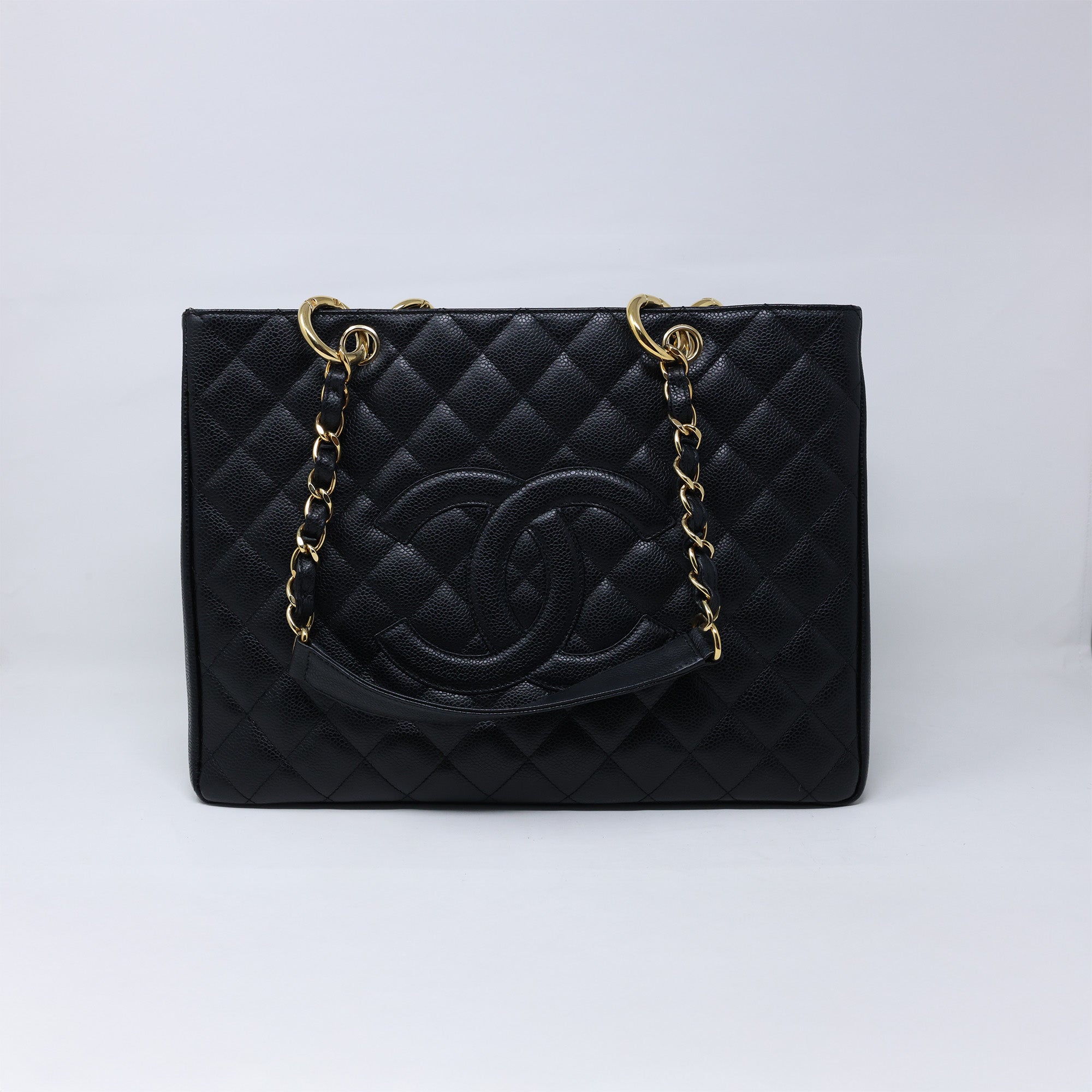 Chanel Quilted Grand Shopping Tote GST Black