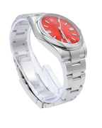 Rolex Oyster Perpetual 41 Coral Red Index Dial on Oyster 124300 Complete 2021