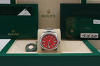 Rolex Oyster Perpetual 41 Coral Red Index Dial on Oyster 124300 Complete 2021