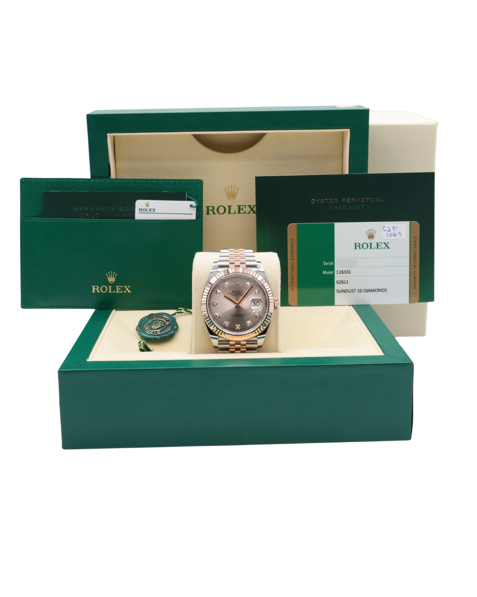 Rolex Datejust 41 Sundust Diamond Dial on Jubilee 126331 Complete 2016