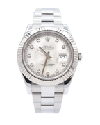 Rolex Datejust II Silver Stick Dial on Oyster 116334 Complete 2012
