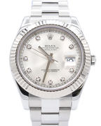 Rolex Datejust II Silver Stick Dial on Oyster 116334 Complete 2012