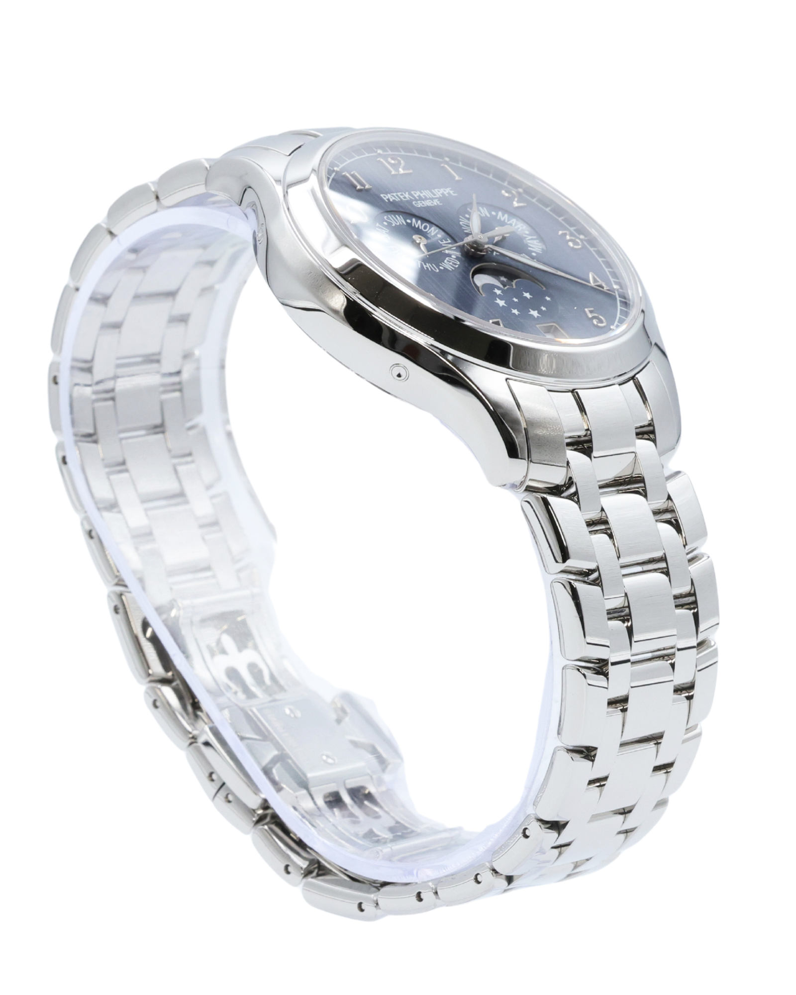 Patek Philippe Complications - Annual Calendar - Moon Phases Blue Dial on Bracelet 4947/1A-001 Complete 2024