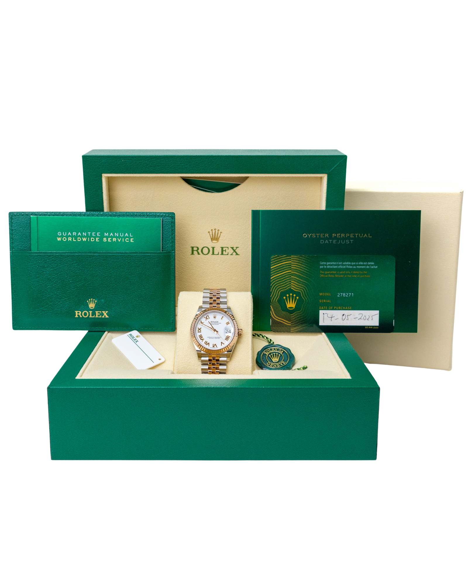 Rolex Datejust 31 White Roman Dial on Jubilee 278271 Complete 2025