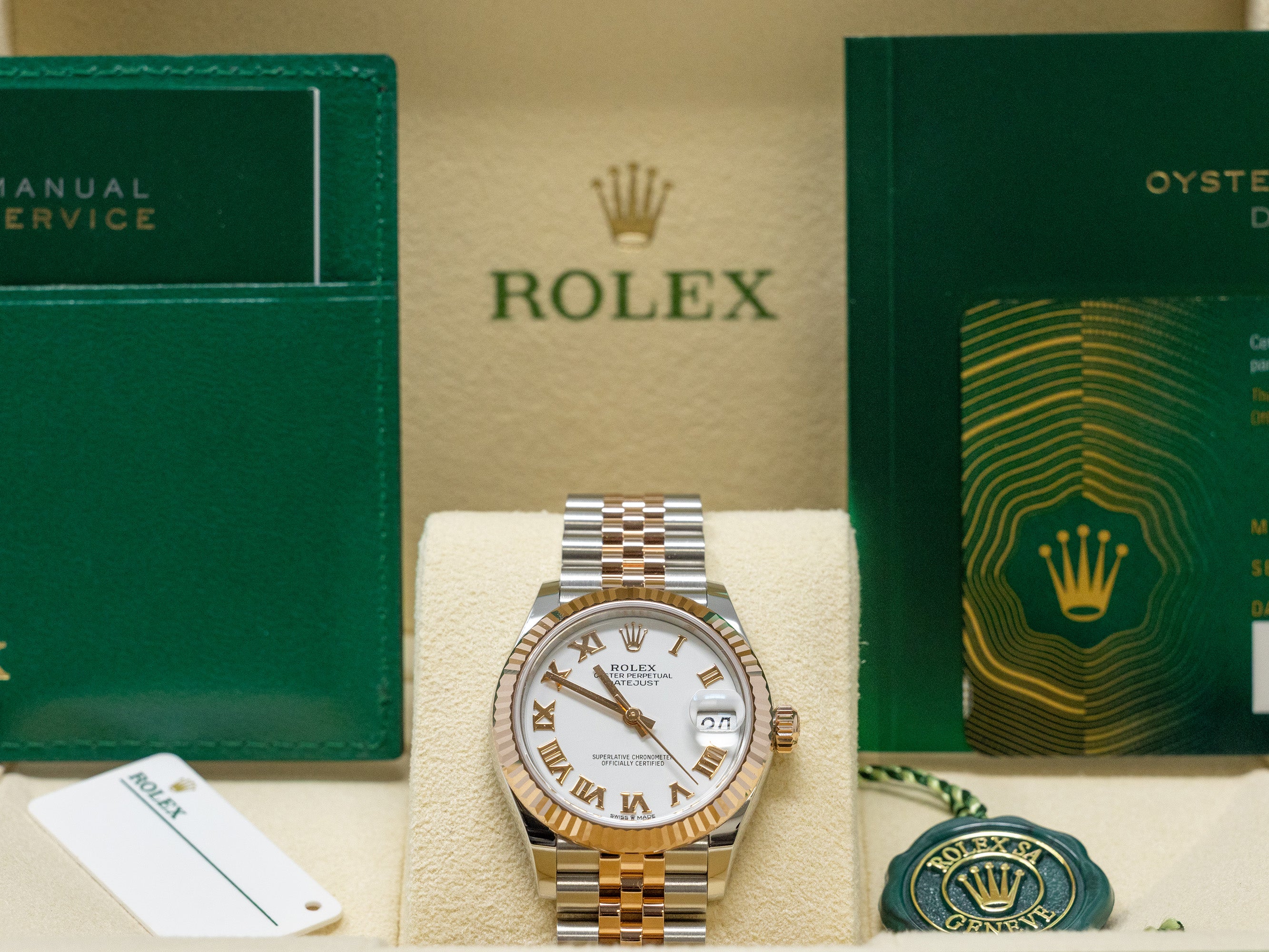 Rolex Datejust 31 White Roman Dial on Jubilee 278271 Complete 2025