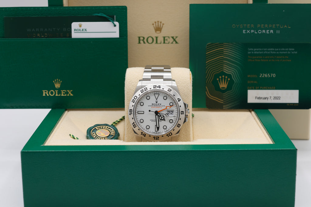 Rolex Explorer II White Dial on Oyster 226570 Complete 2022