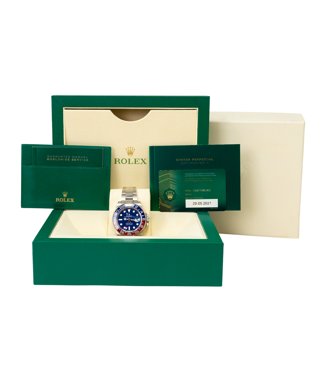 Rolex GMT-Master II Pepsi Blue Dial on Oyster 126719BLRO Complete 2021