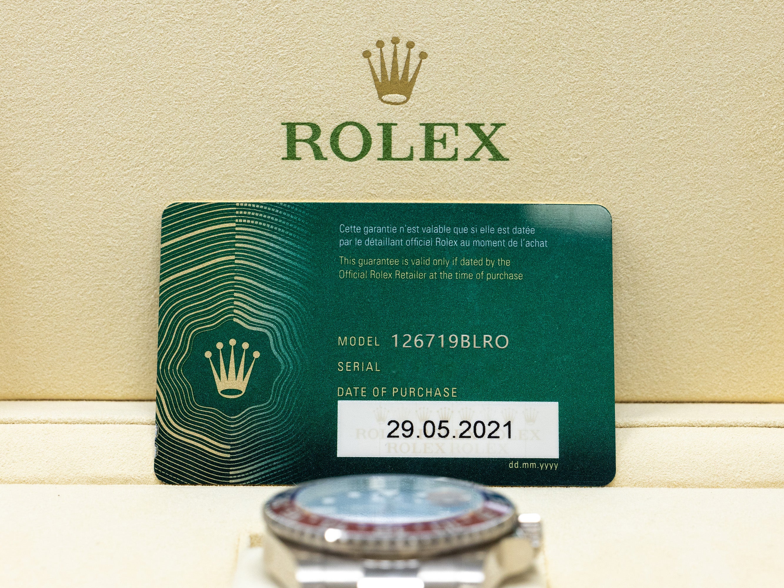 Rolex GMT-Master II Pepsi Blue Dial on Oyster 126719BLRO Complete 2021