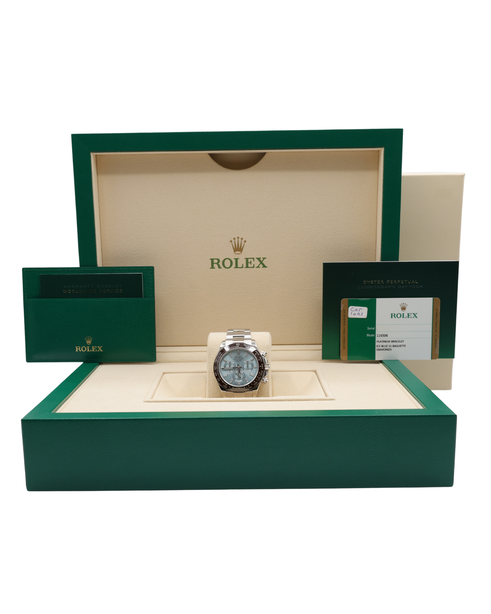 Rolex Daytona Ice Blue Diamond Dial on Oyster 116506 Complete 2020