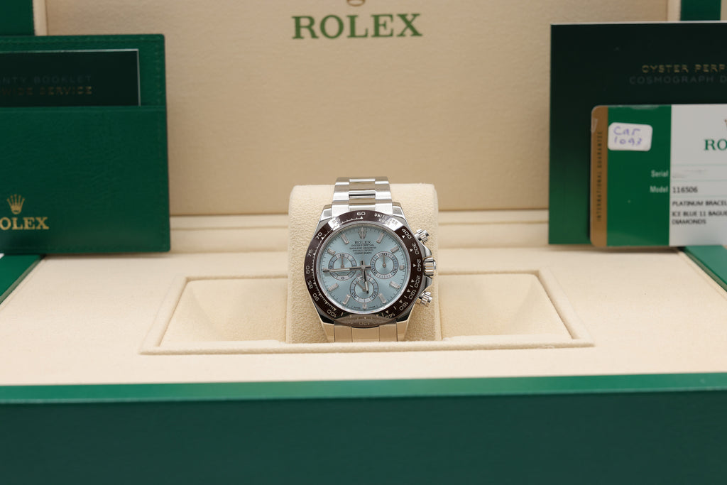 Rolex Daytona Ice Blue Diamond Dial on Oyster 116506 Complete 2020
