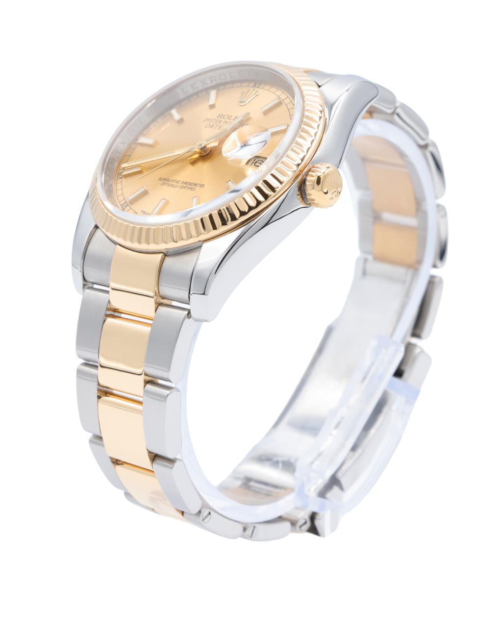 Rolex Datejust Champagne Stick Dial on Oyster 116233 Complete 2012