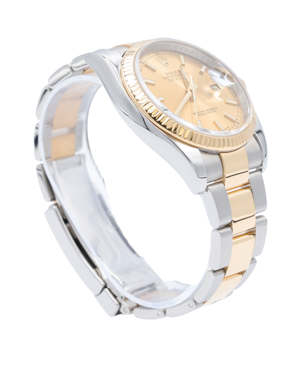 Rolex Datejust Champagne Stick Dial on Oyster 116233 Complete 2012