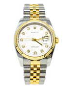 Rolex Datejust Silver Diamonds Dial on Jubilee 116233 Complete 2008
