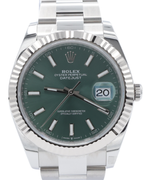 Rolex Datejust 41 Mint Green Index Dial on Oyster 126334 Complete 2025