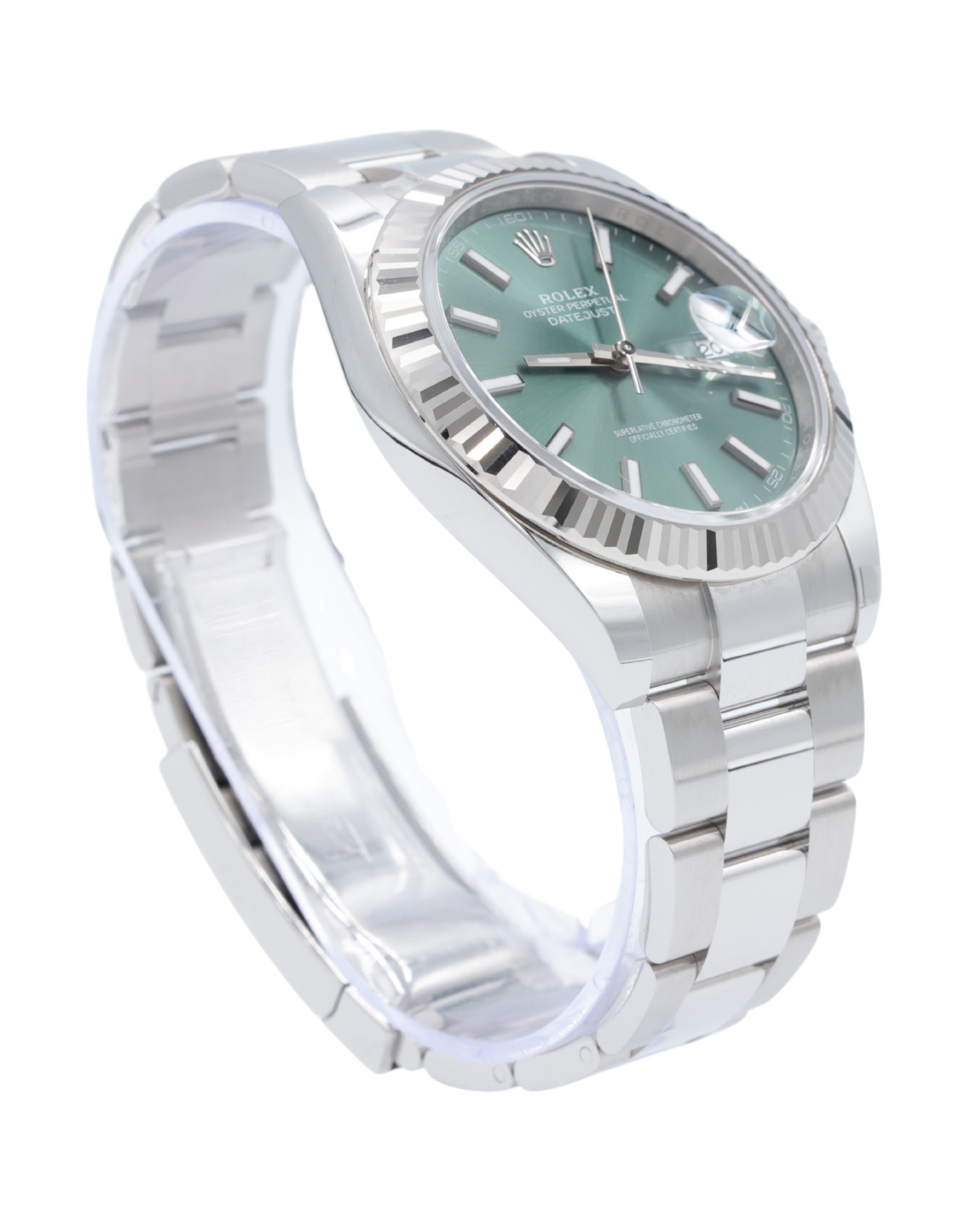 Rolex Datejust 41 Mint Green Index Dial on Oyster 126334 Complete 2025