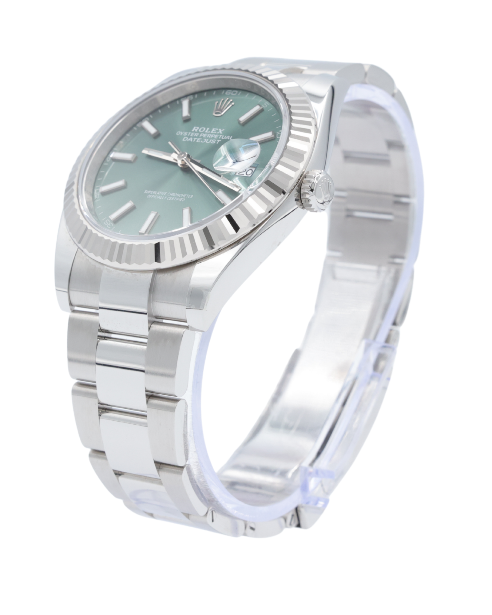 Rolex Datejust 41 Mint Green Index Dial on Oyster 126334 Complete 2025