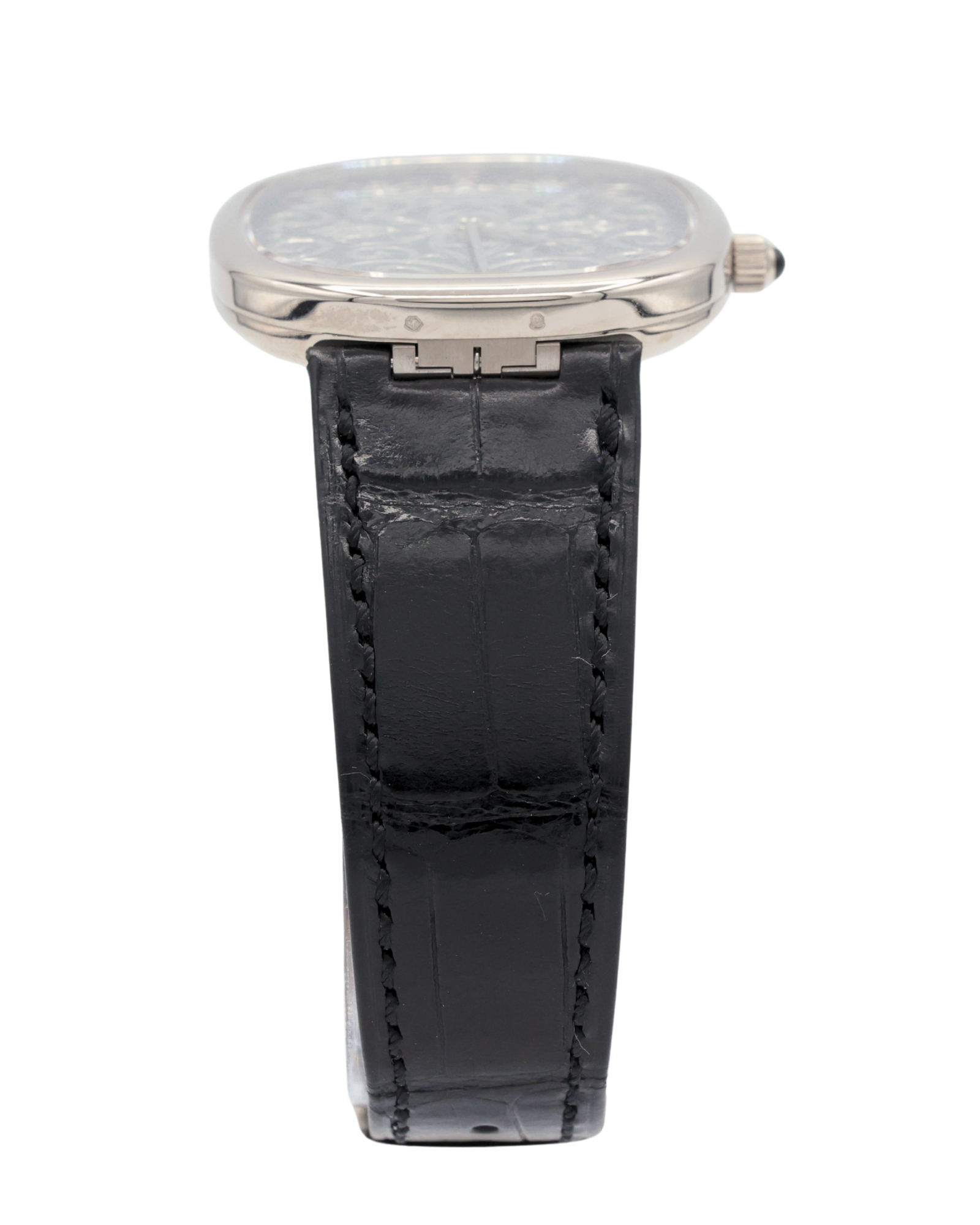 Patek Philippe Golden Ellipse Hand-Engraved And Black Enameled Dial on Strap 5738/51G-001 Complete 2025