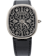 Patek Philippe Golden Ellipse Hand-Engraved And Black Enameled Dial on Strap 5738/51G-001 Complete 2025