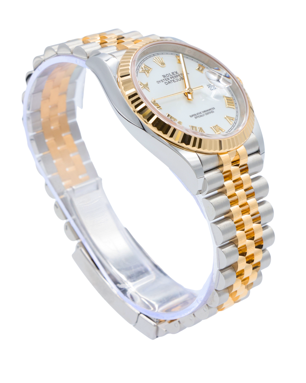 Rolex Datejust 36 White Roman Dial on Jubilee 126233 Complete 2025