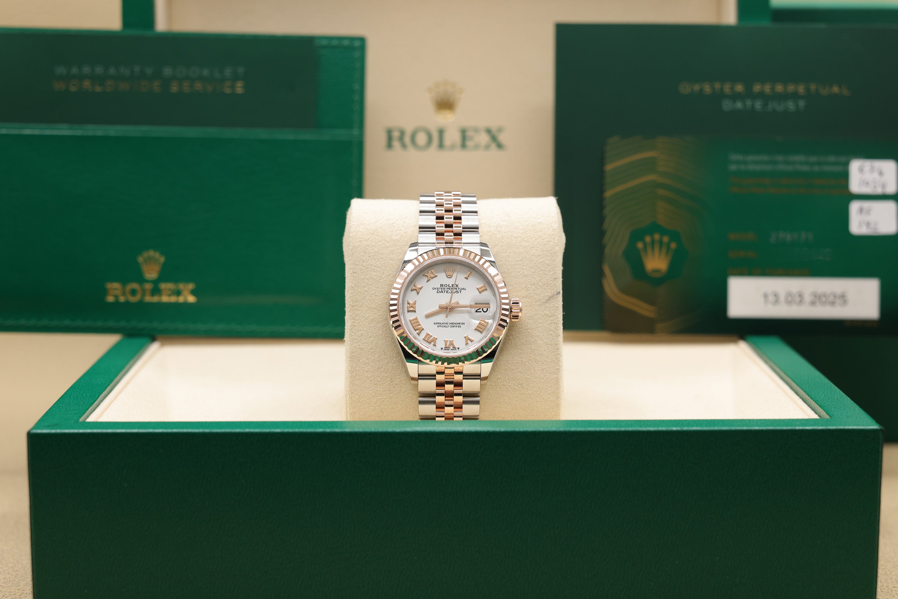 Rolex Datejust Lady White Roman Dial on Jubilee 279171 Complete 2025