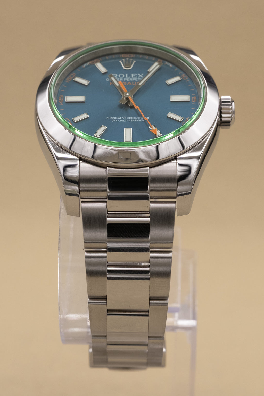 Rolex Milgauss Blue Dial on Oyster 116400GV Card 2018