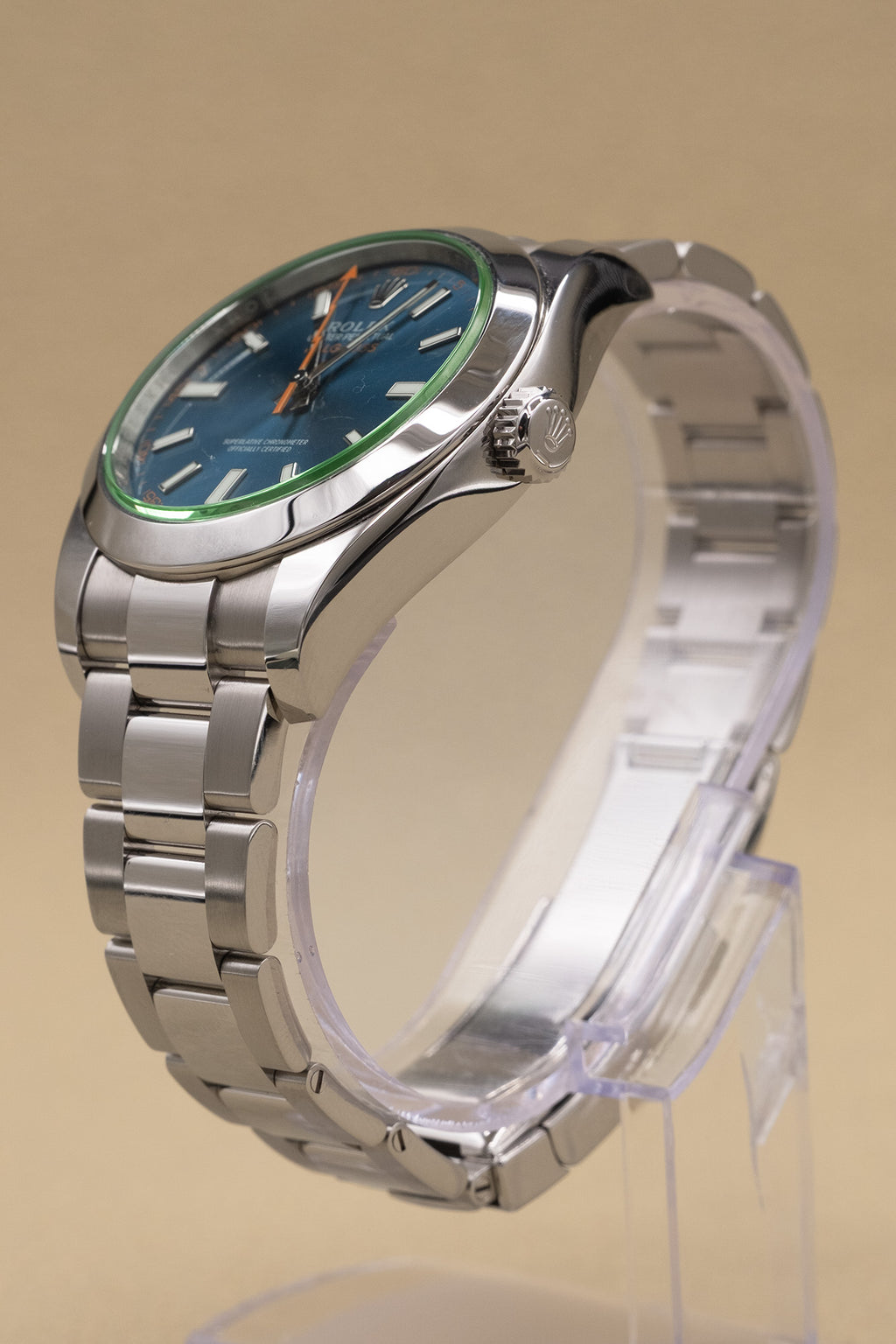 Rolex Milgauss Blue Dial on Oyster 116400GV Card 2018