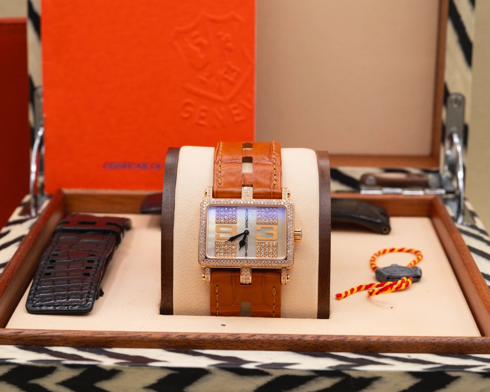 Roger Dubuis Too Much MOP Diamond Dial on Alligator Strap T22 54 5-FFD ND1/46.52 Complete 2006