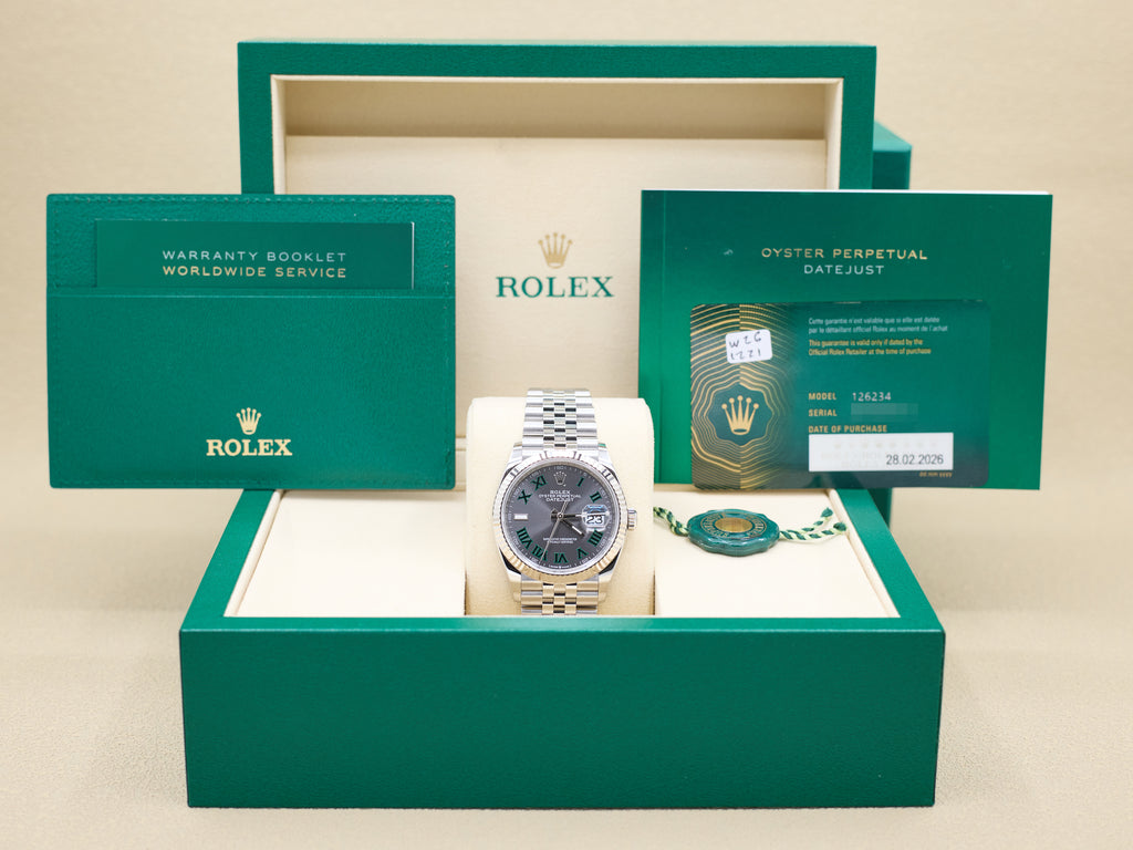 Rolex Datejust 36 Slate Roman Dial on Jubilee 126234 Complete 2026