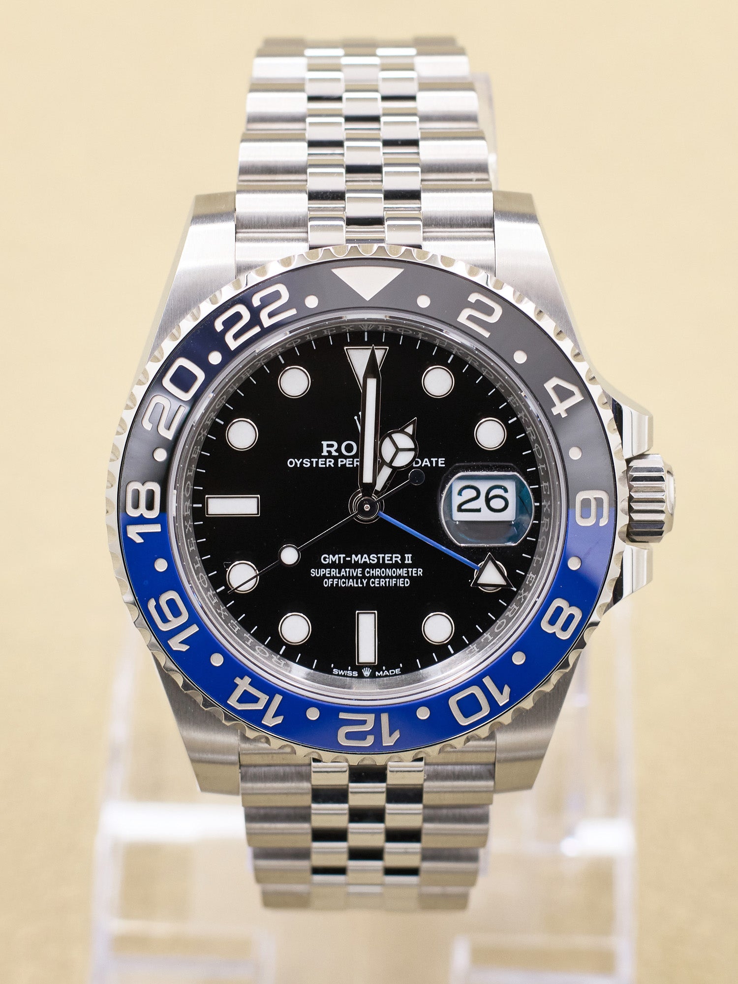 Rolex GMT-Master II Batgirl Black Dial on Jubilee 126710BLNR Complete 2026