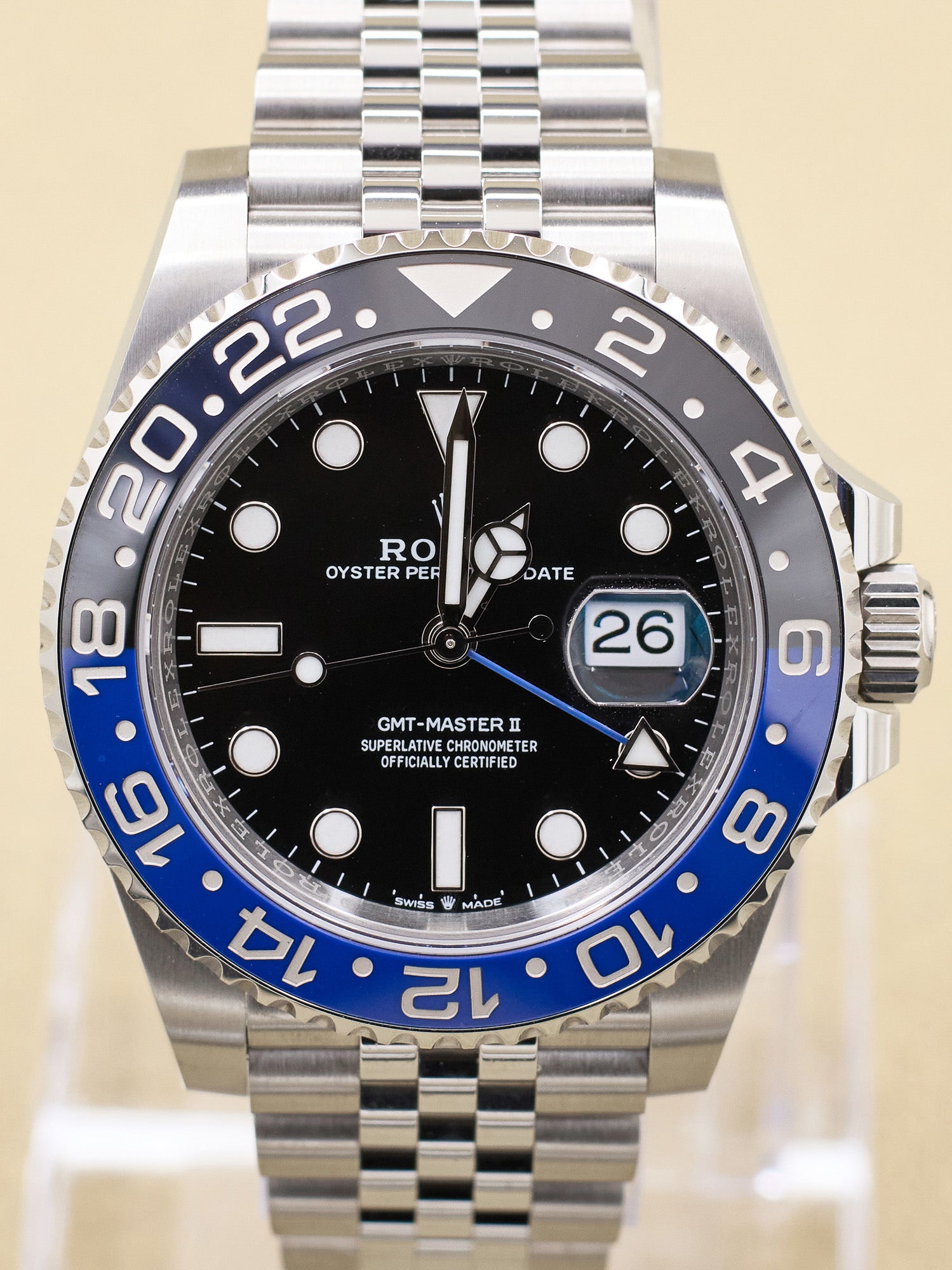 Rolex GMT-Master II Batgirl Black Dial on Jubilee 126710BLNR Complete 2026
