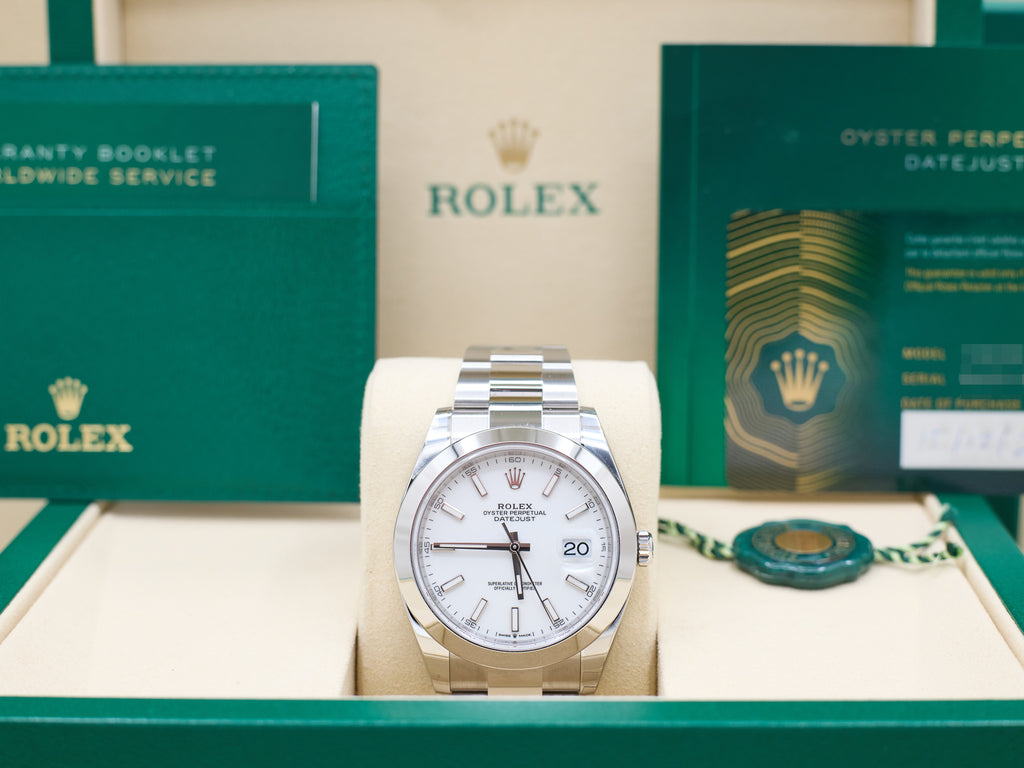 Rolex Datejust 41 White Index Dial on Oyster 126300 Complete 2025
