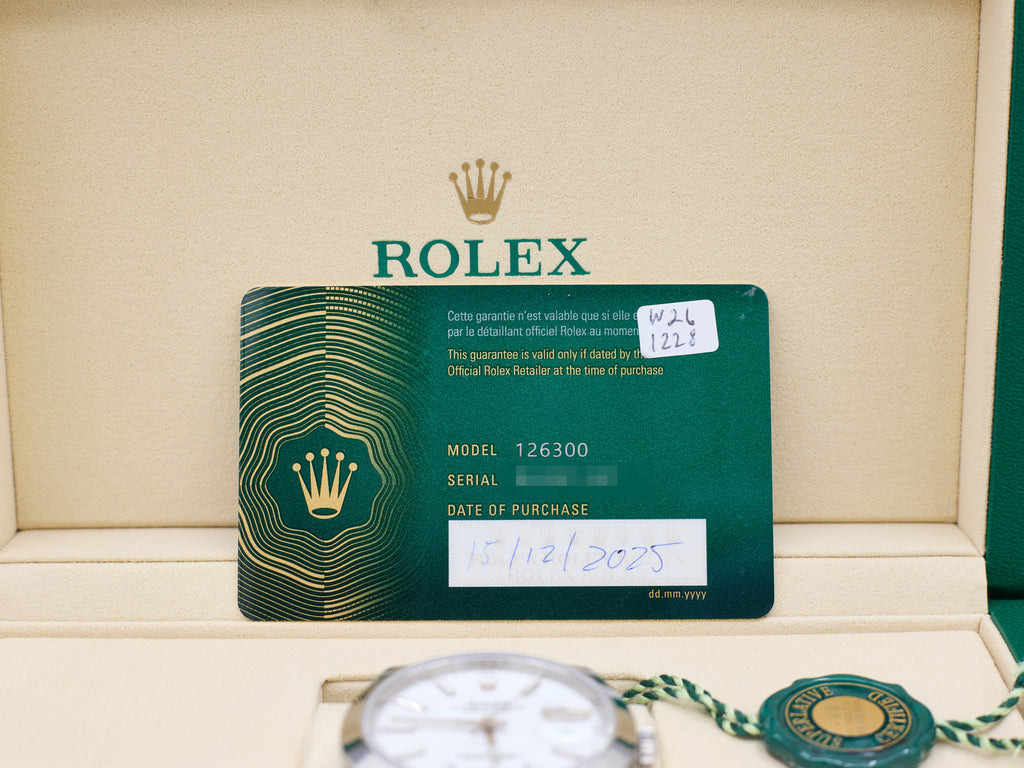 Rolex Datejust 41 White Index Dial on Oyster 126300 Complete 2025