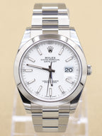 Rolex Datejust 41 White Index Dial on Oyster 126300 Complete 2025