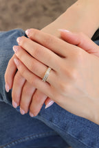 Emerald Cut Diamond Half Eternity Band 14KT Yellow Gold 1.98ct R-198EM