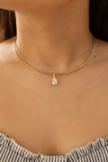 14K Yellow Gold Pear Lab Grown Diamond Pendant 9.8ct N-2210PS