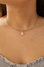 14K Yellow Gold Pear Lab Grown Diamond Pendant 9.8ct N-2210PS
