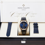 Patek Philippe Annual Calendar Blue Dial on Leather Strap 5396R-014 Complete 2017