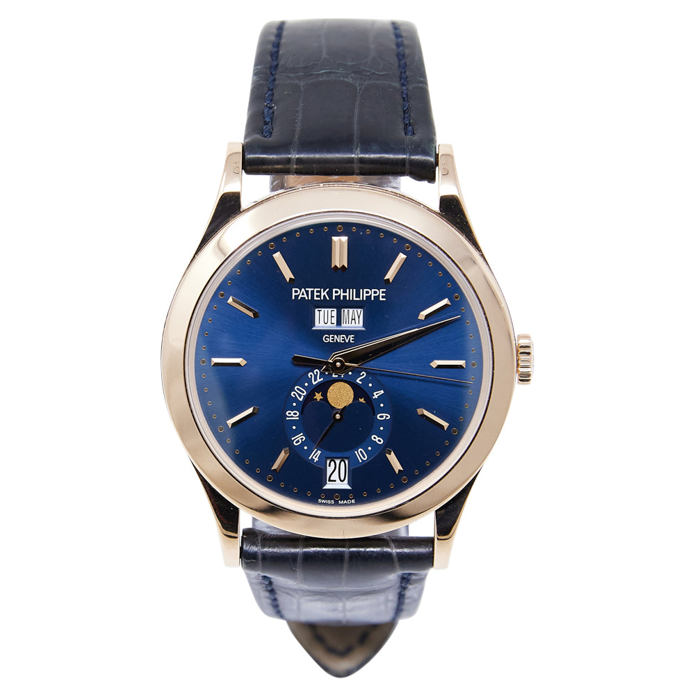 Patek Philippe Annual Calendar Blue Dial on Leather Strap 5396R-014 Complete 2017