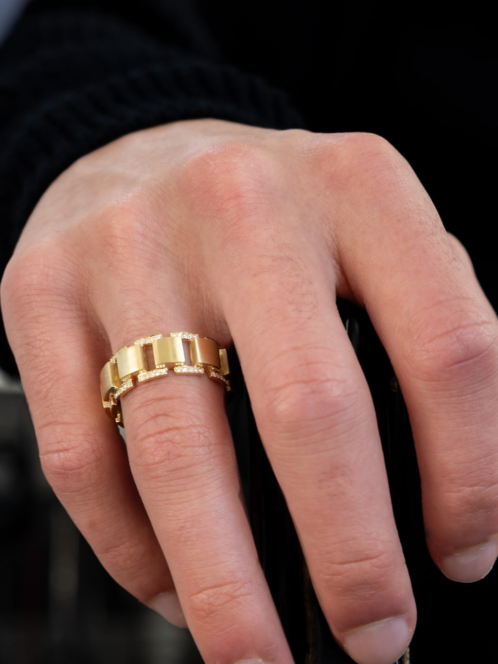 Men's LINK BAND 18K YG Round