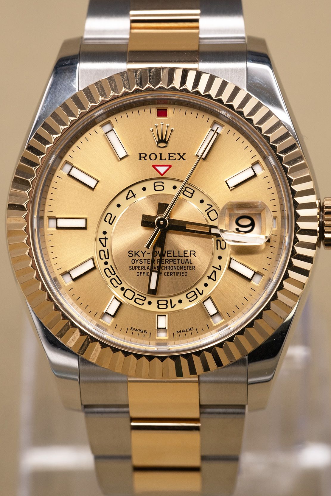 Rolex SkyDweller Champagne Dial on Oyster 326933 Complete 2022