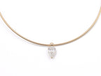 14K Yellow Gold Lab Grown Pear Diamond Collar Necklace 10.2ct N-323PS