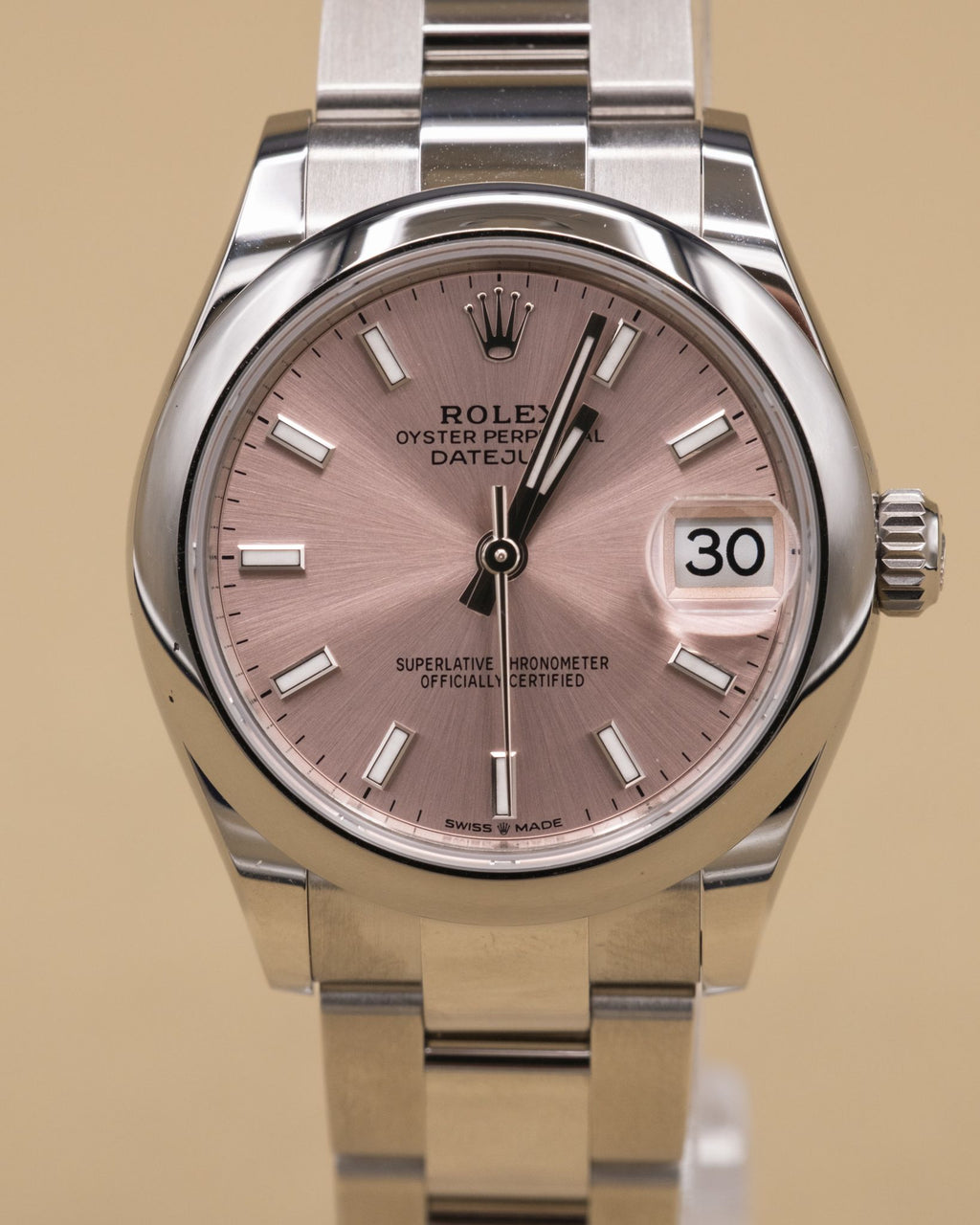 Rolex Datejust 31 Pink Index Dial on Oyster 278240 Complete 2026