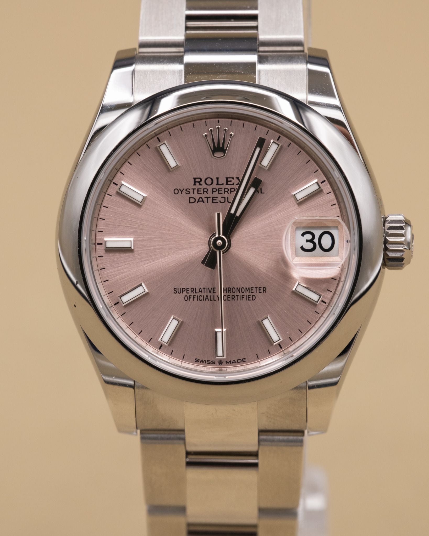 Rolex Datejust 31 Pink Index Dial on Oyster 278240 Complete 2026