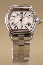 Cartier Roadster Silver And Steel Roman Dial on Bracelet W62025V3