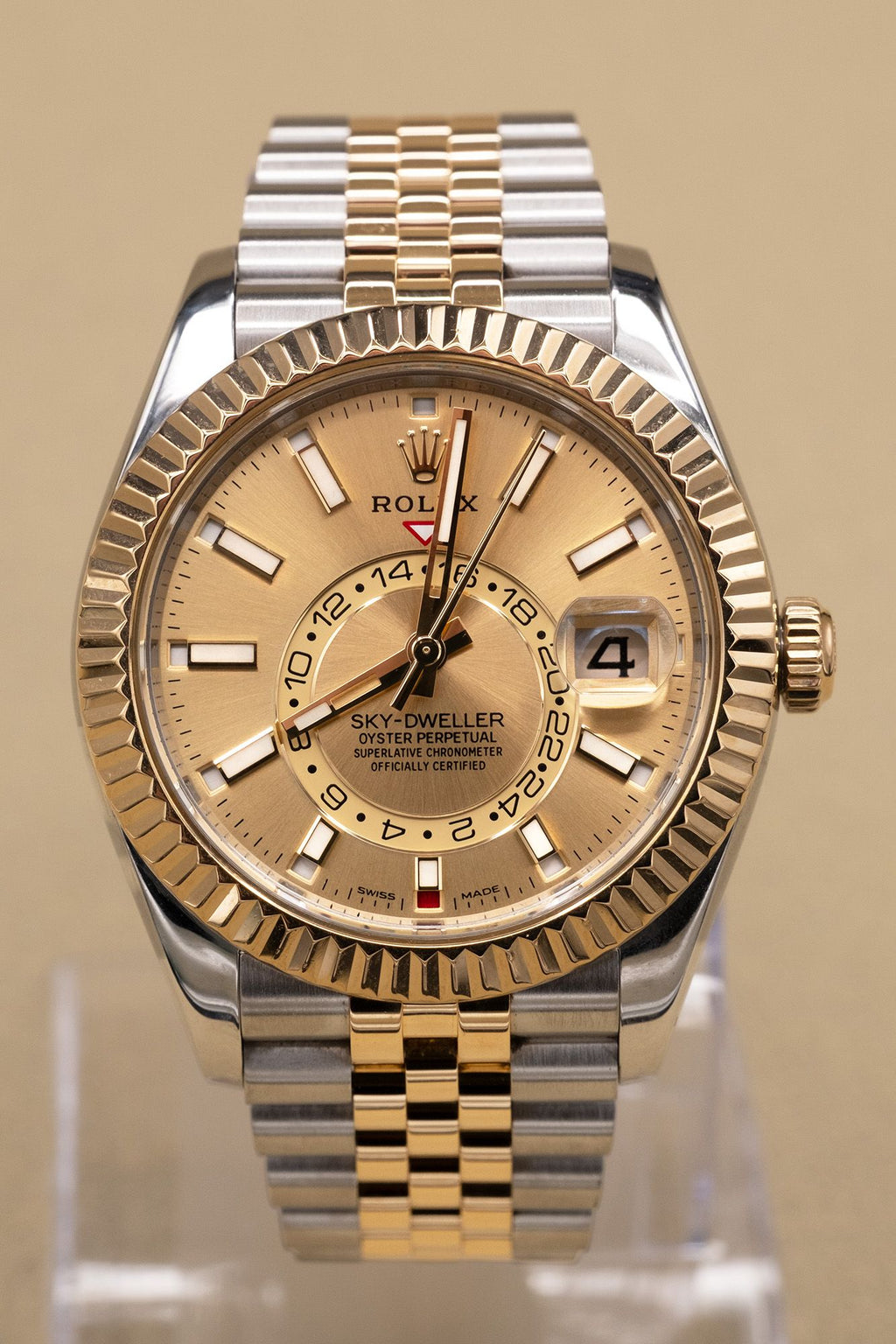 Rolex SkyDweller Champagne Dial on Jubilee 326933 Complete 2023