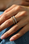 White Gold STACK RINGS Eternity Ring 0.86 cts.
