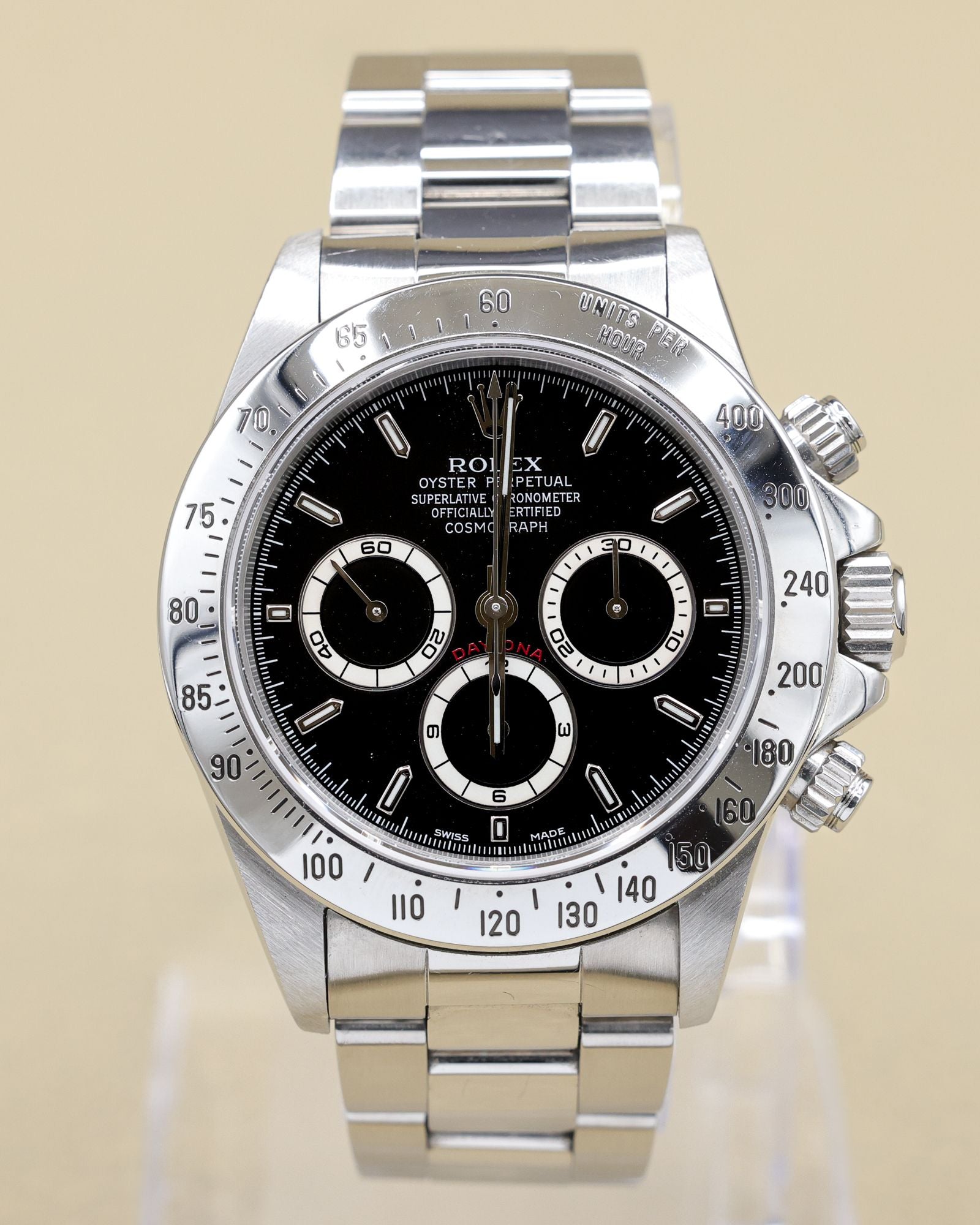 Rolex Daytona Zenith Black Dial on Oyster 16520 Service Papers and Box 2019