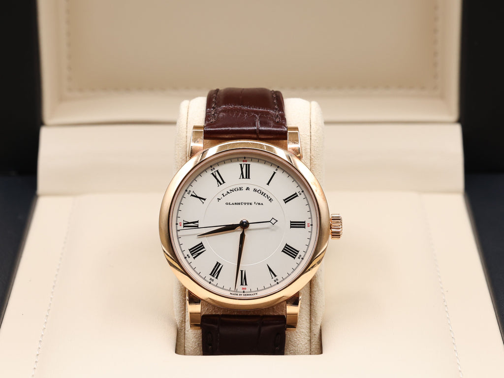 A. Lange & Sohne Richard Lange Silver Dial on Leather Strap 232.032/LSLS2324AD Complete 2018