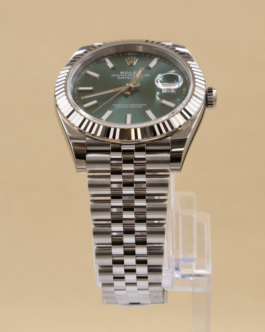 Rolex Datejust 41 Mint Green Index Dial on Jubilee 126334 Complete 2024